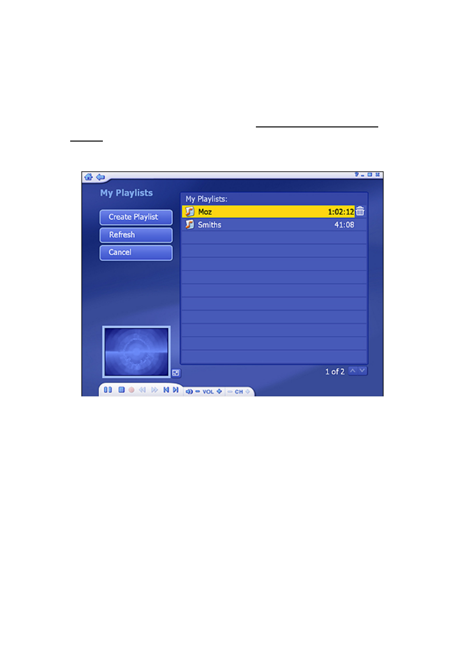 1 my playlists | Planet Technology DTR-100D User Manual | Page 61 / 79