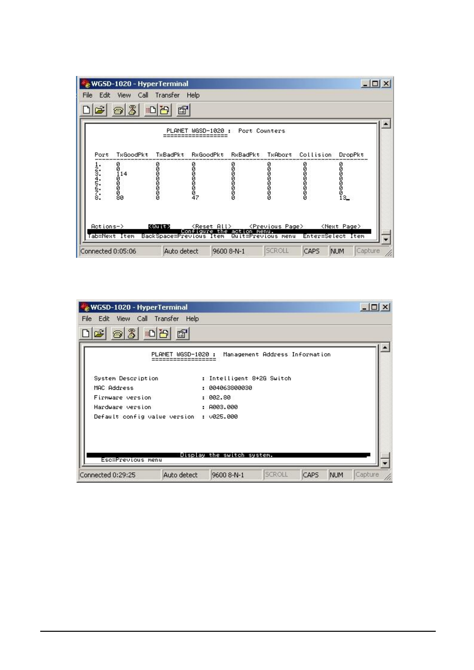 2 port counters, 3 system information | Planet Technology WGSD-1020 User Manual | Page 16 / 93