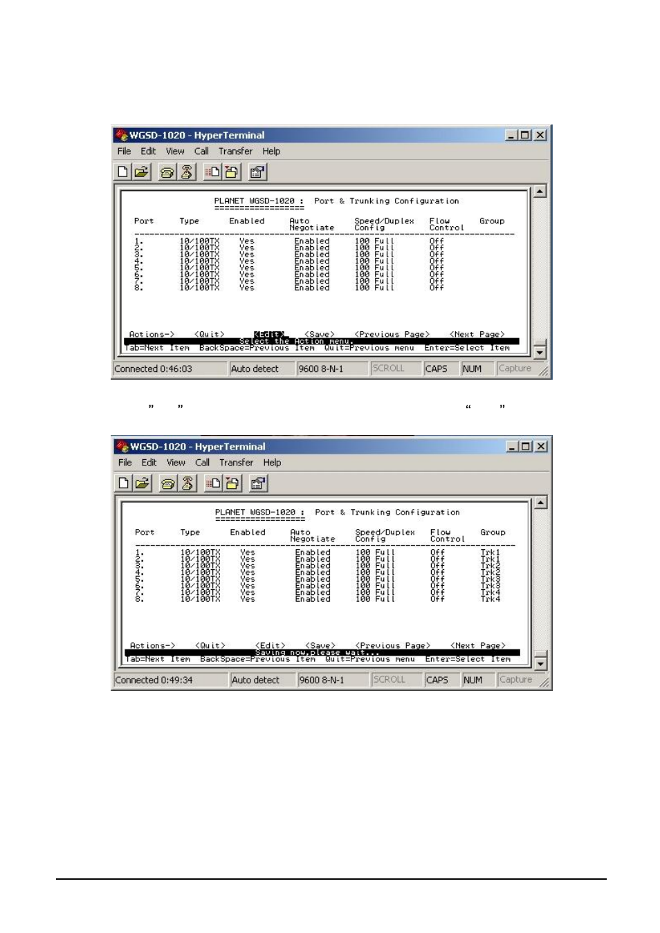 2 port & trunking configuration | Planet Technology WGSD-1020 User Manual | Page 22 / 93