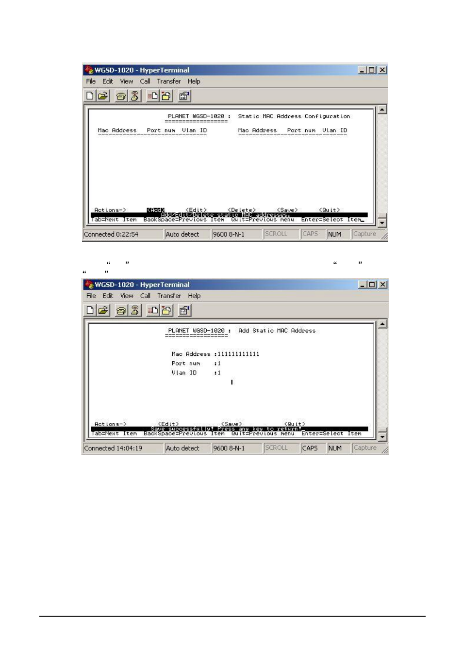 1 static mac address | Planet Technology WGSD-1020 User Manual | Page 29 / 93