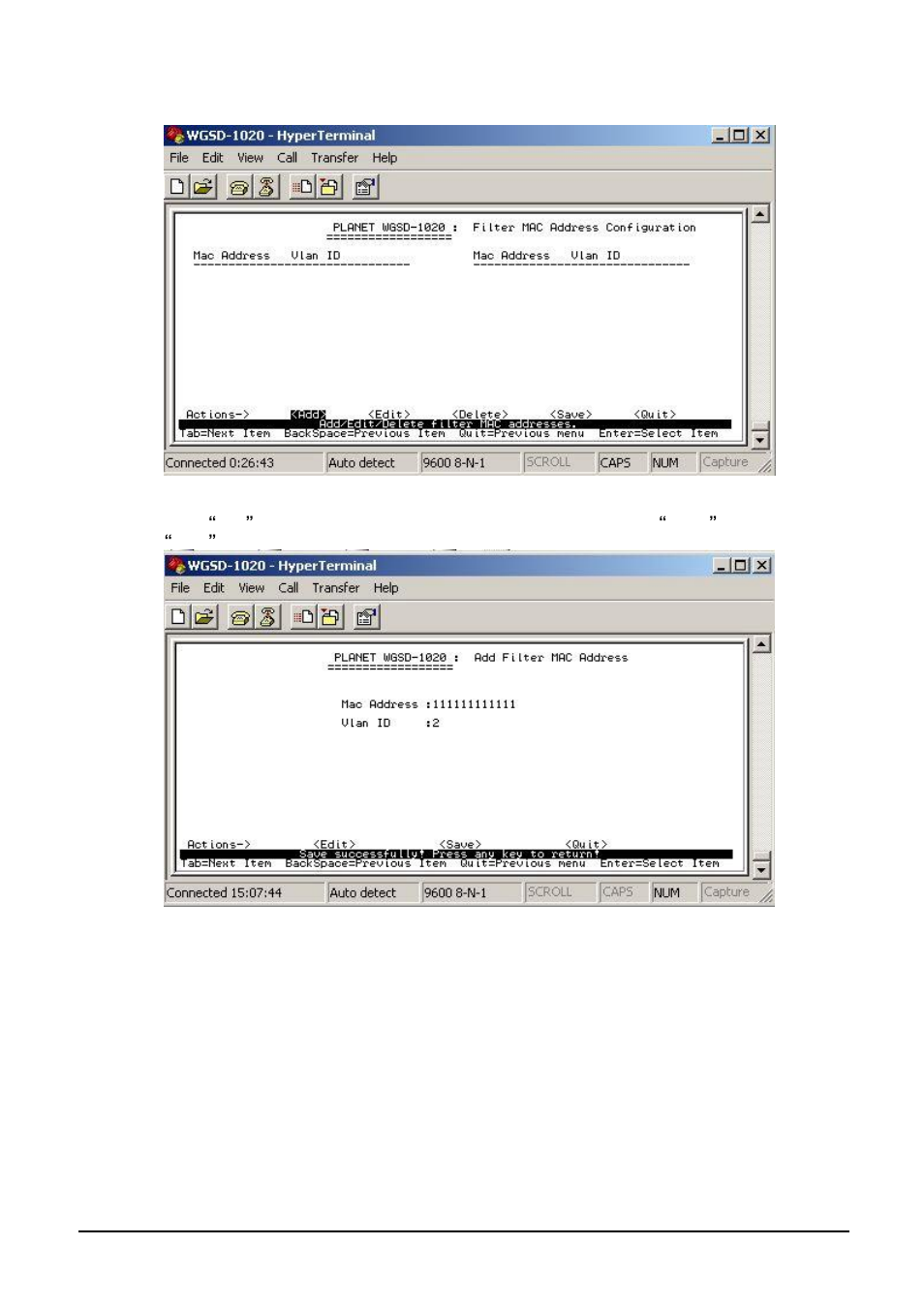 2 filtering mac address | Planet Technology WGSD-1020 User Manual | Page 30 / 93