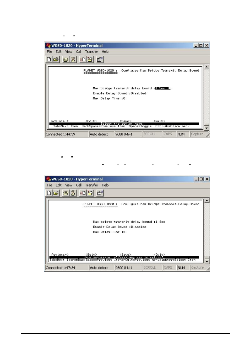 1 max bridge transmit delay bound | Planet Technology WGSD-1020 User Manual | Page 34 / 93
