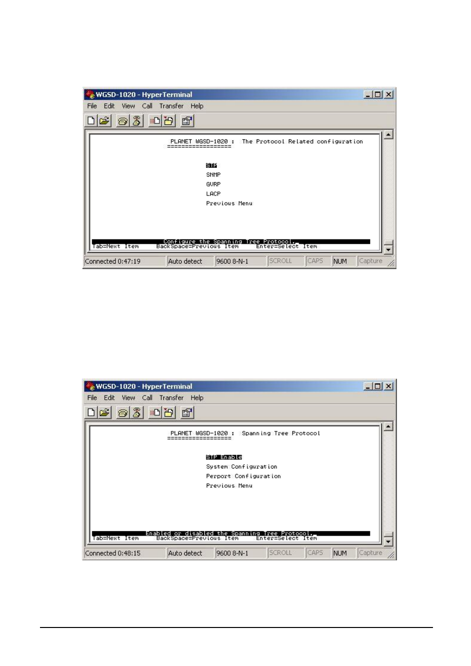 3 protocol related configuration, 1 stp | Planet Technology WGSD-1020 User Manual | Page 37 / 93