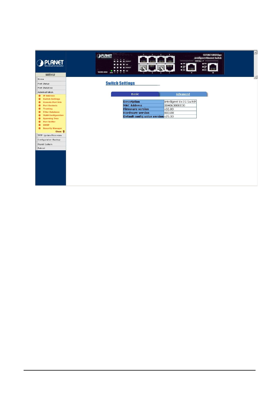 2 switch settings, 1 basic | Planet Technology WGSD-1020 User Manual | Page 57 / 93