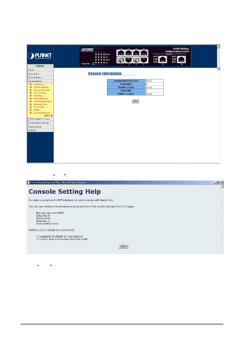 3 console port information | Planet Technology WGSD-1020 User Manual | Page 60 / 93