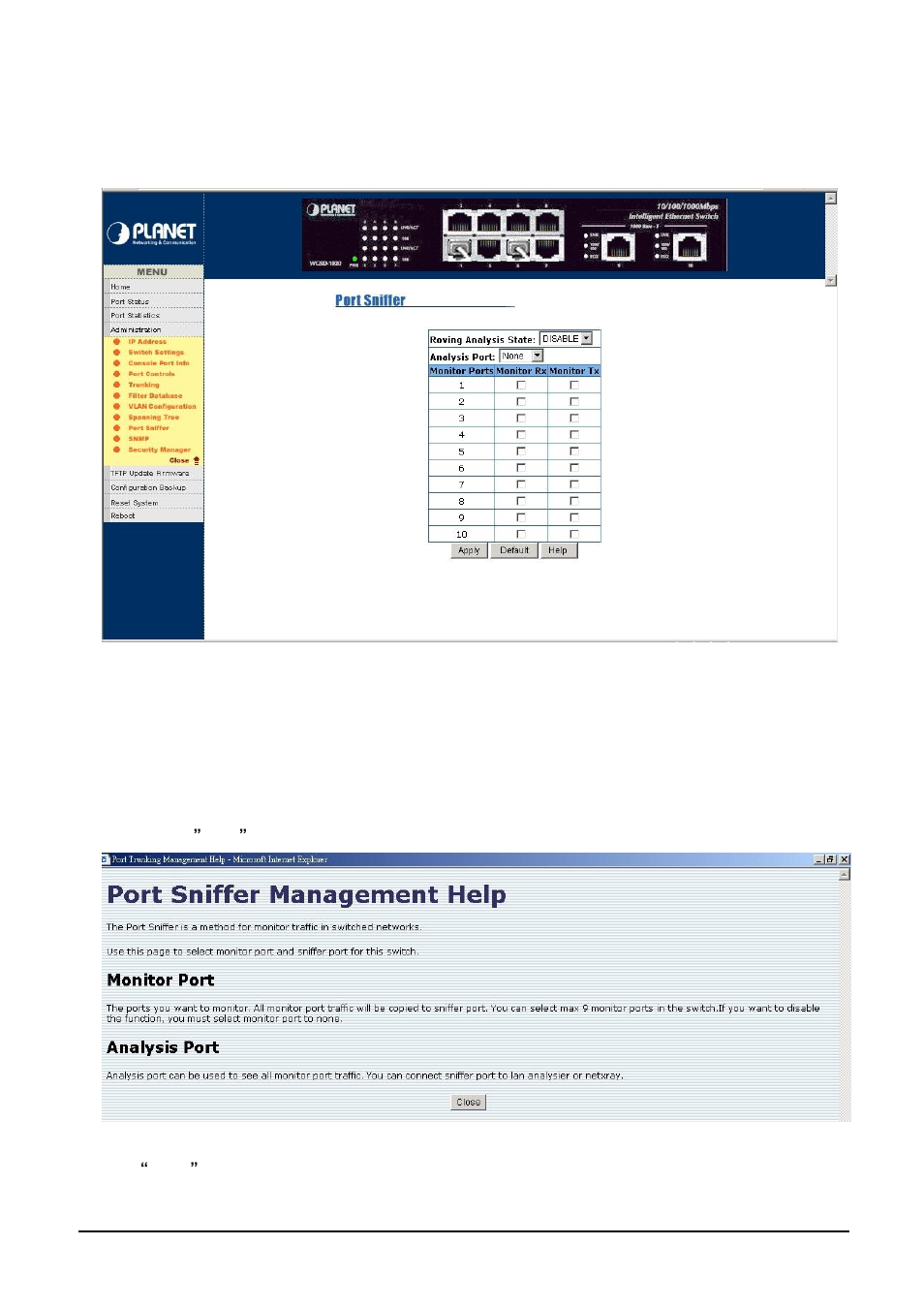 9 port sniffer | Planet Technology WGSD-1020 User Manual | Page 78 / 93