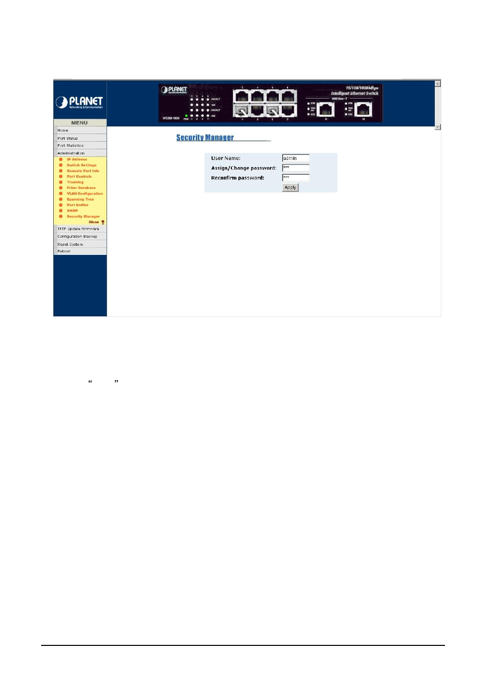 11 security manager | Planet Technology WGSD-1020 User Manual | Page 81 / 93