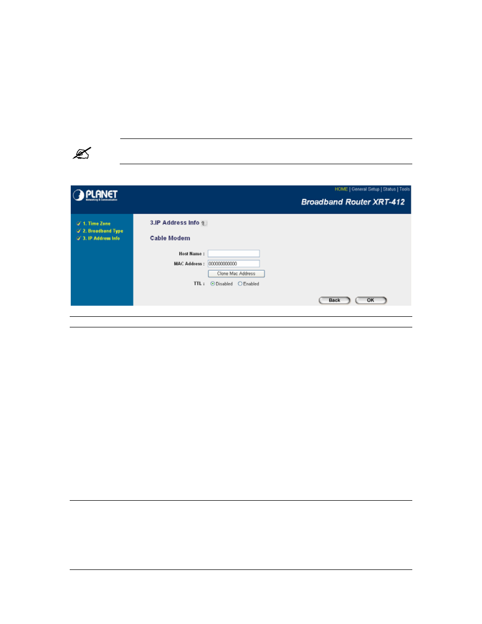 1 cable modem | Planet Technology XRT-412 User Manual | Page 19 / 70