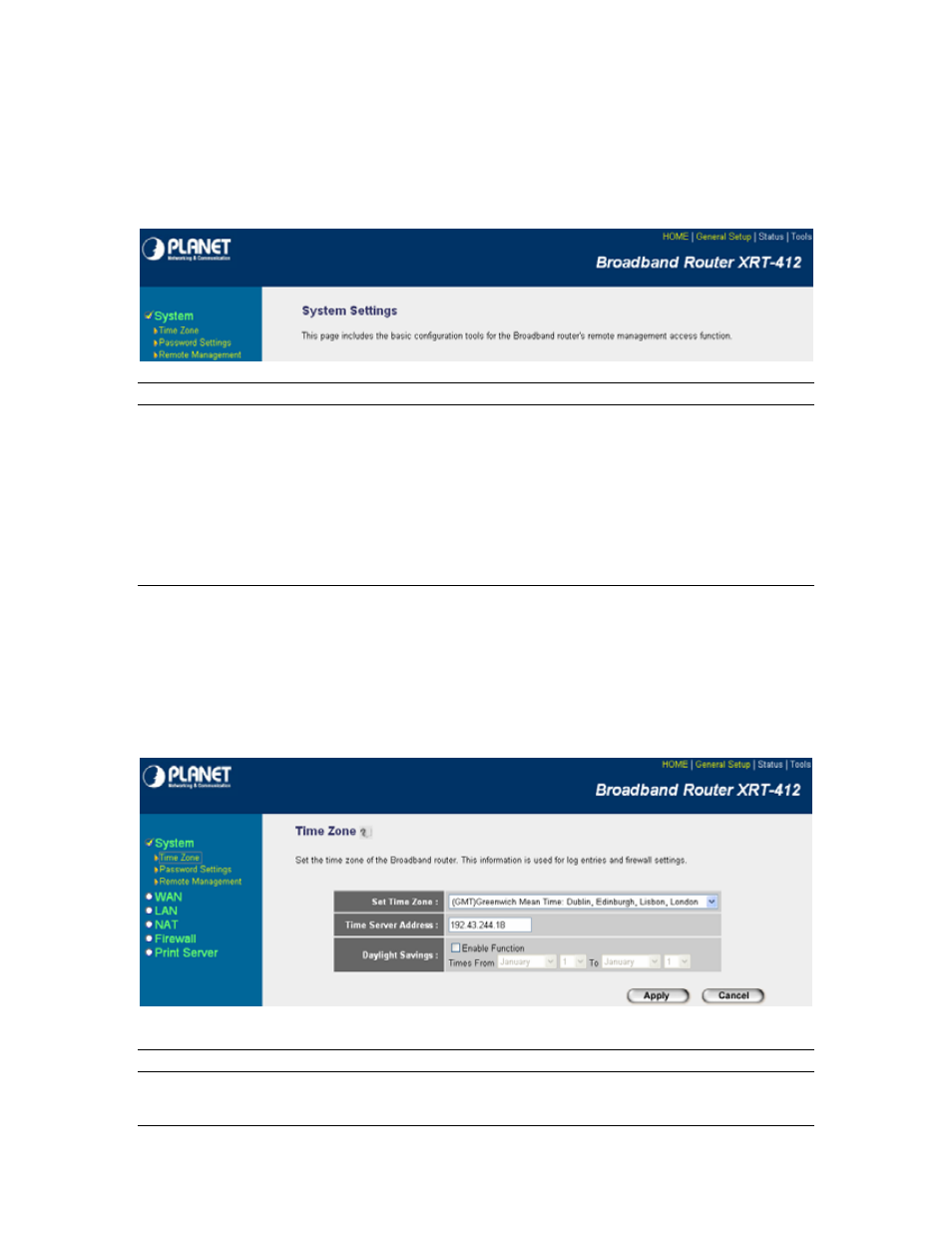 1 system, 1 time zone | Planet Technology XRT-412 User Manual | Page 30 / 70