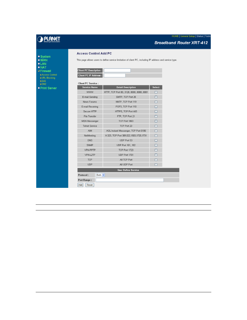 2 url blocking | Planet Technology XRT-412 User Manual | Page 48 / 70