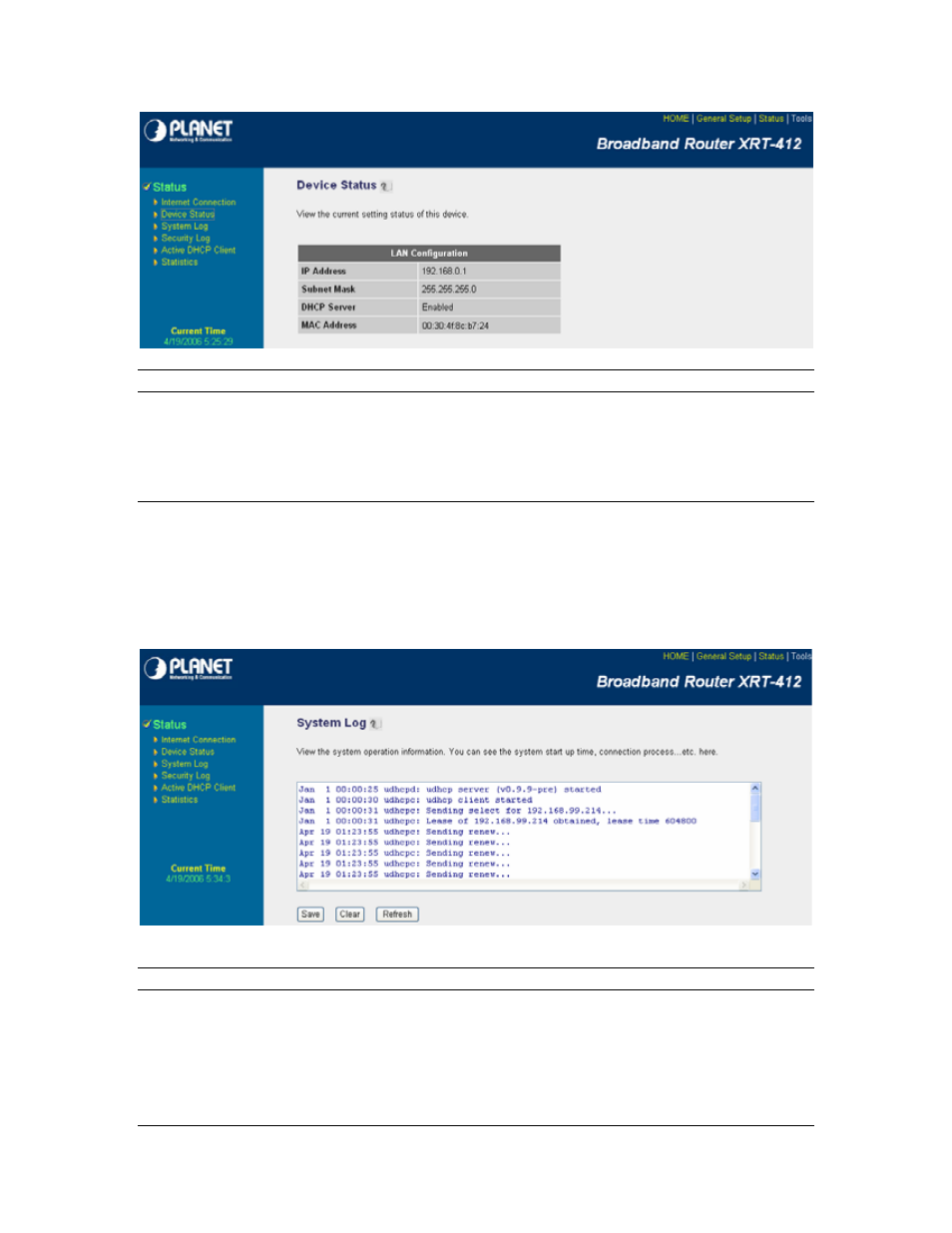 4 system log | Planet Technology XRT-412 User Manual | Page 60 / 70