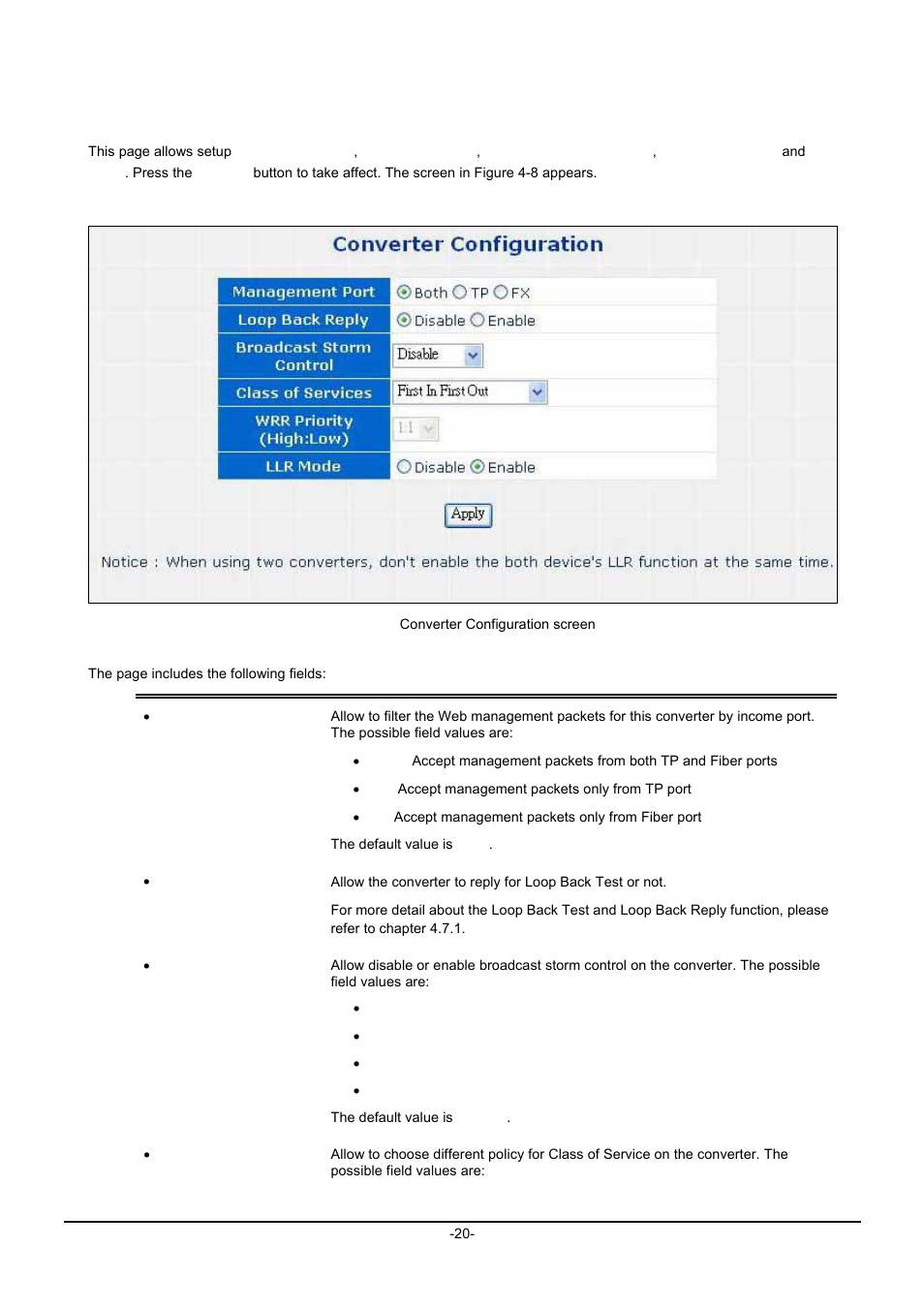 4 converter configuration | Planet Technology SVC2540 User Manual | Page 23 / 40