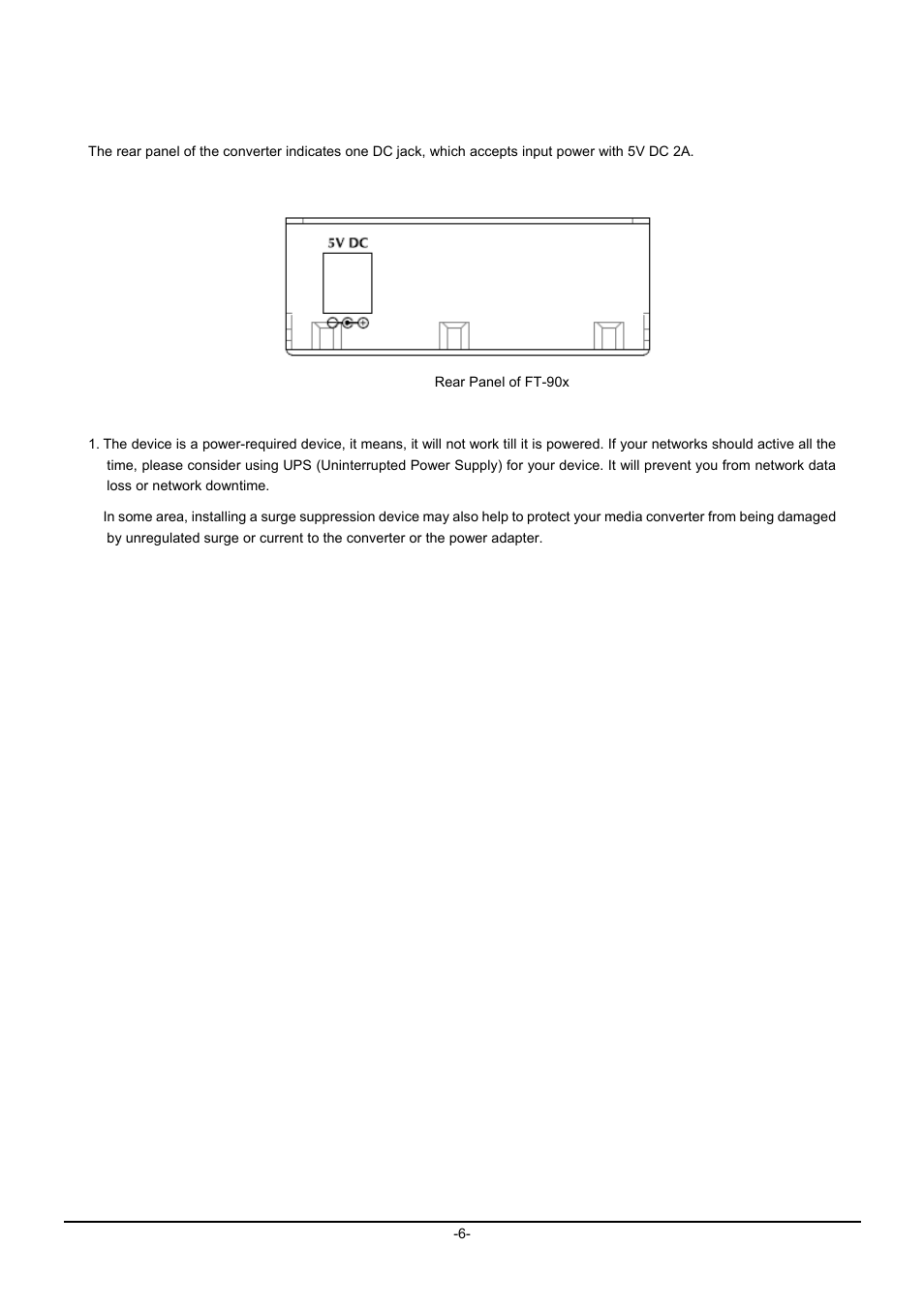 3 ft-90x rear panel | Planet Technology SVC2540 User Manual | Page 9 / 40