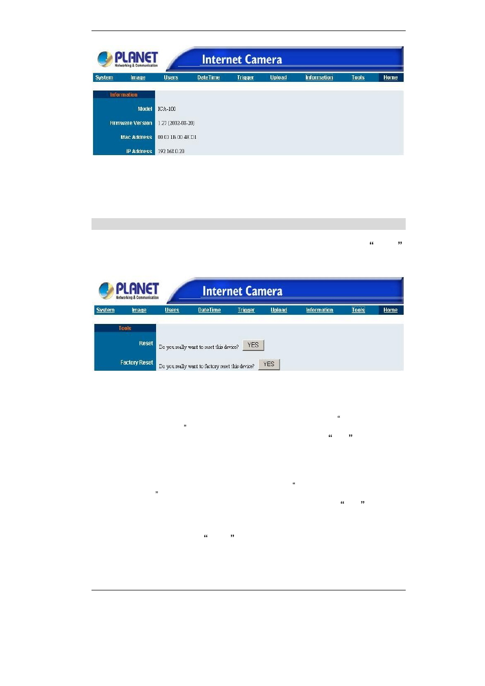 Tools | Planet Technology ICA-100 User Manual | Page 26 / 80