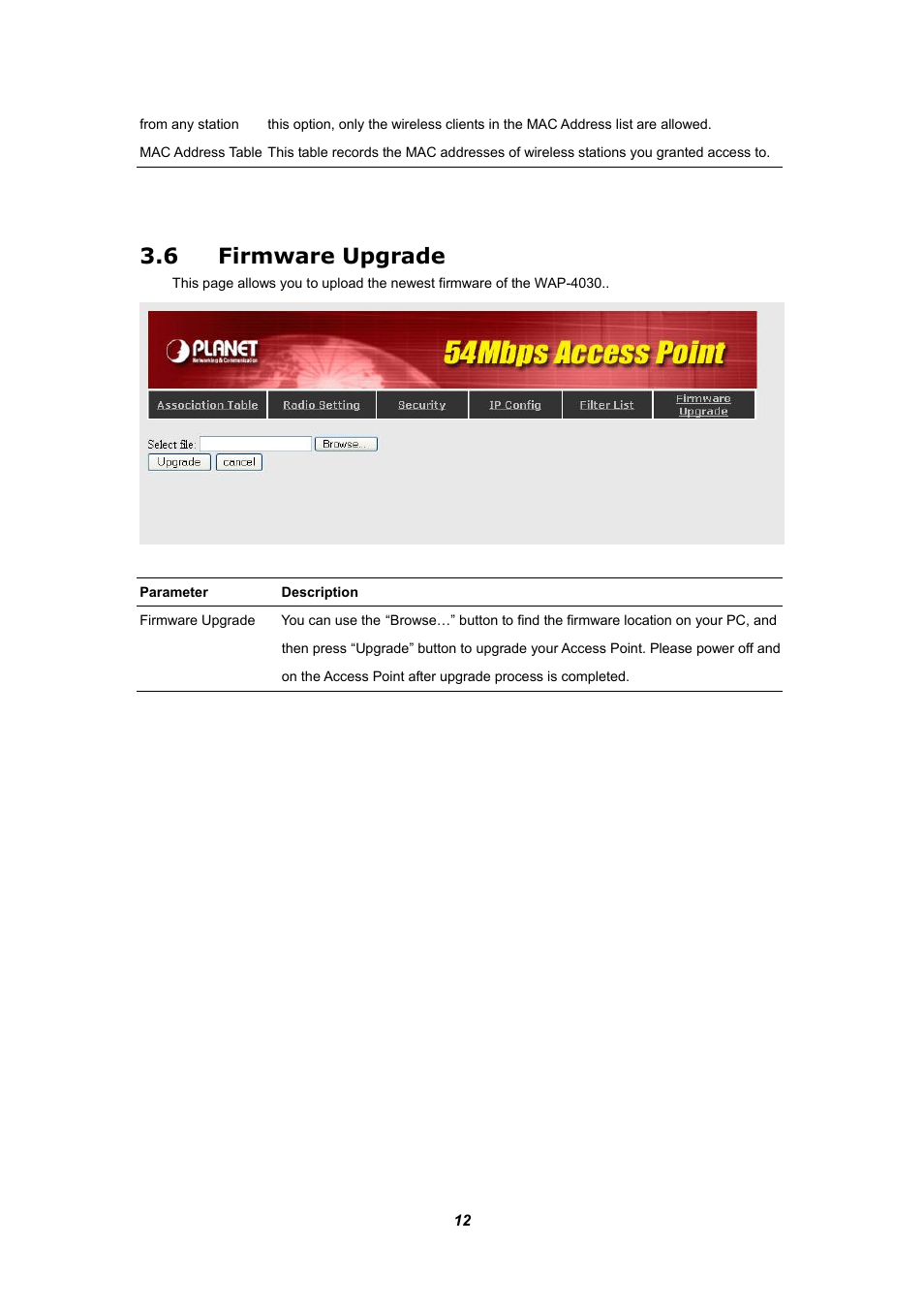 6 firmware upgrade | Planet Technology WAP-4030 User Manual | Page 16 / 17