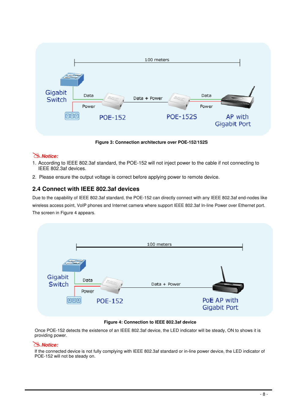 Planet Technology POE-152 User Manual | Page 8 / 11