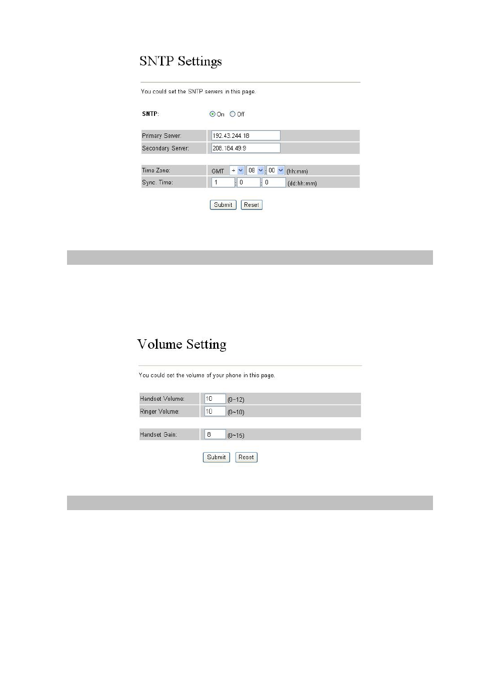 Volume setting, Block setting | Planet Technology VIP-156PE User Manual | Page 19 / 31
