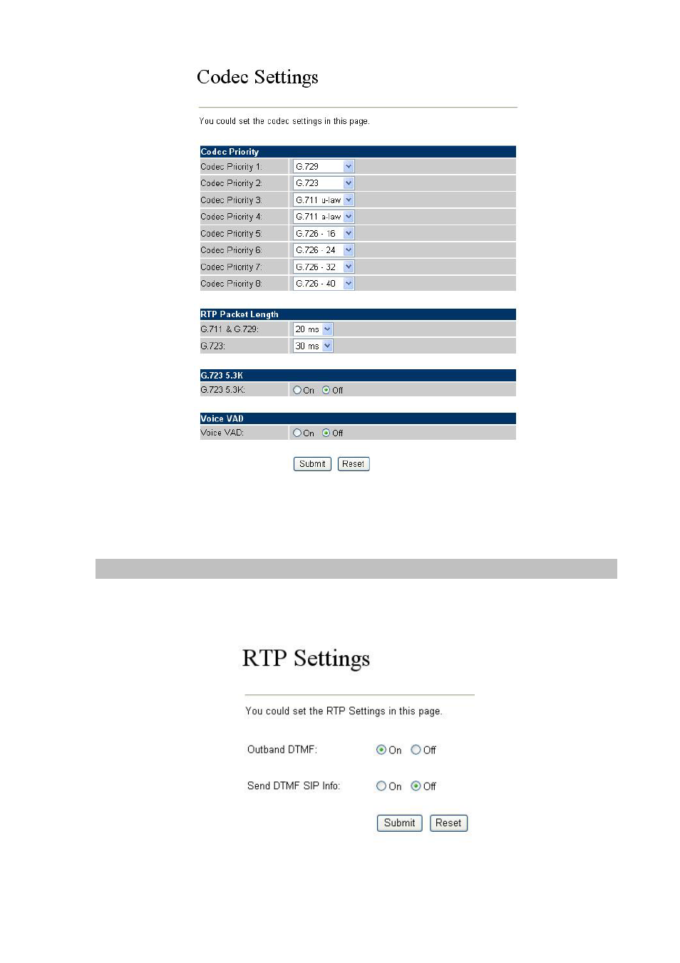 Rtp setting | Planet Technology VIP-156PE User Manual | Page 24 / 31