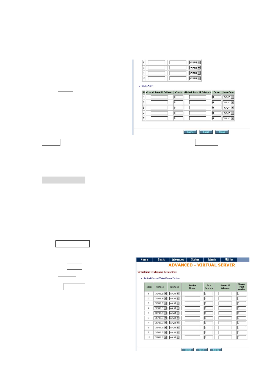 Virtual server | Planet Technology G.SHDSL Bridge/Router GRT-402 User Manual | Page 33 / 76