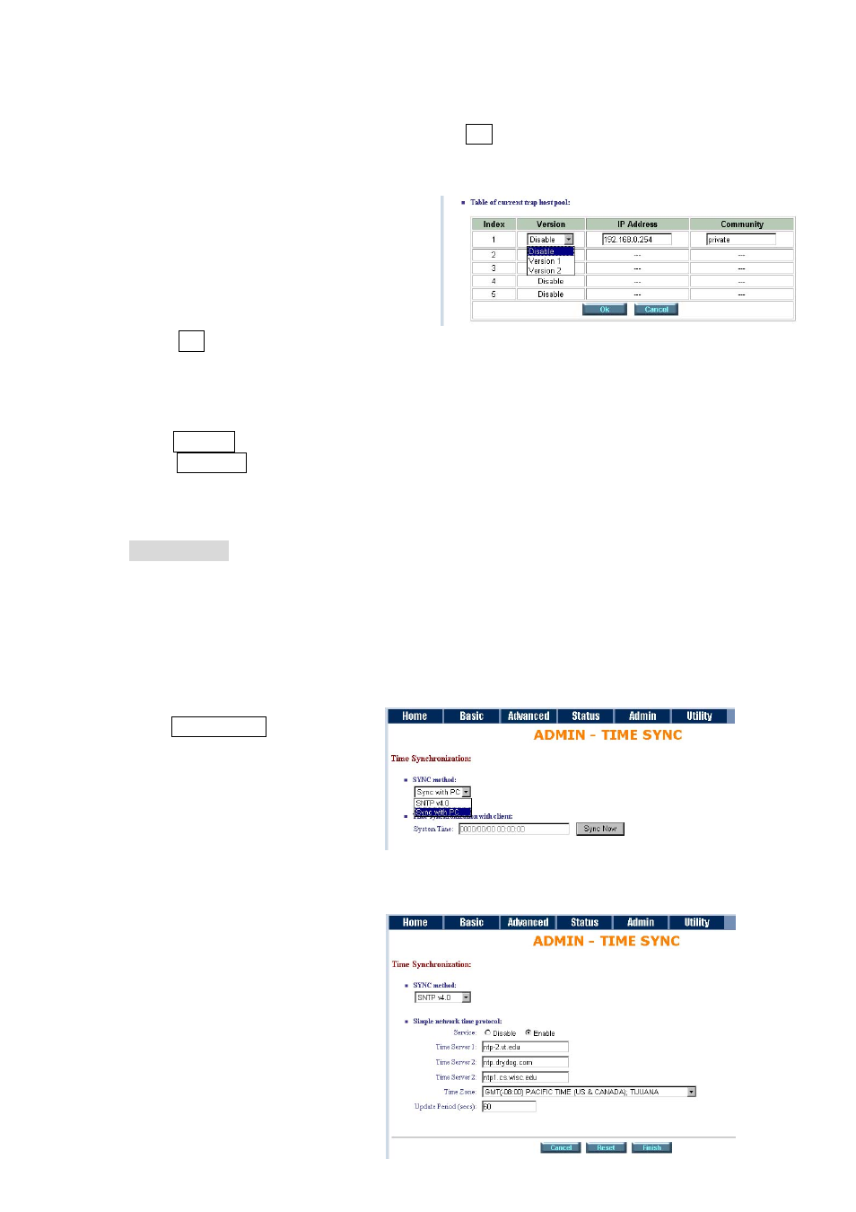 Time sync | Planet Technology G.SHDSL Bridge/Router GRT-402 User Manual | Page 36 / 76