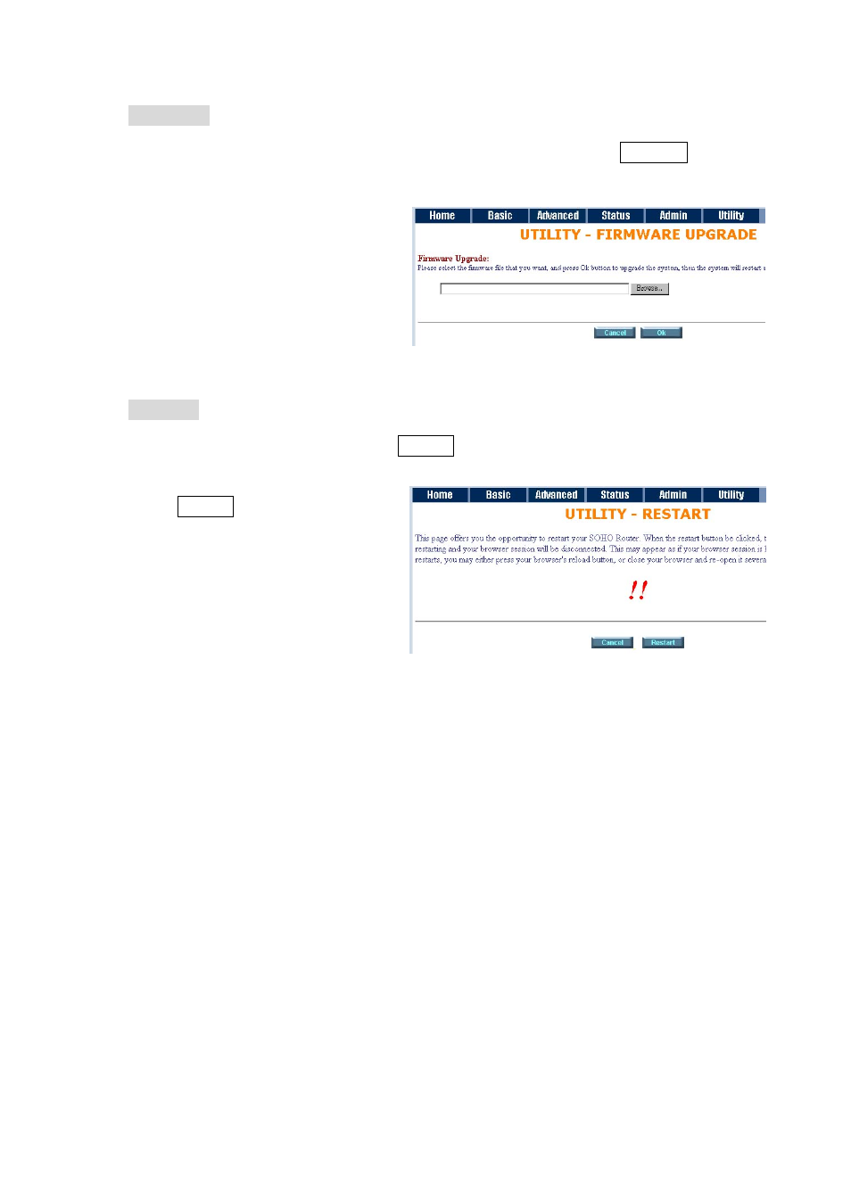 Upgrade, Restart, 7 status | Planet Technology G.SHDSL Bridge/Router GRT-402 User Manual | Page 38 / 76