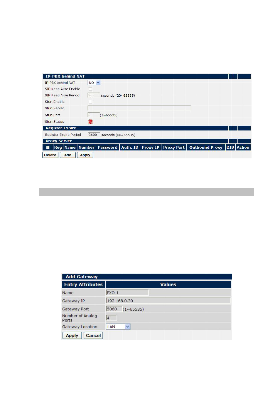 Gateway | Planet Technology SOHO Internet Telephony PBX System IPX-600 User Manual | Page 26 / 67