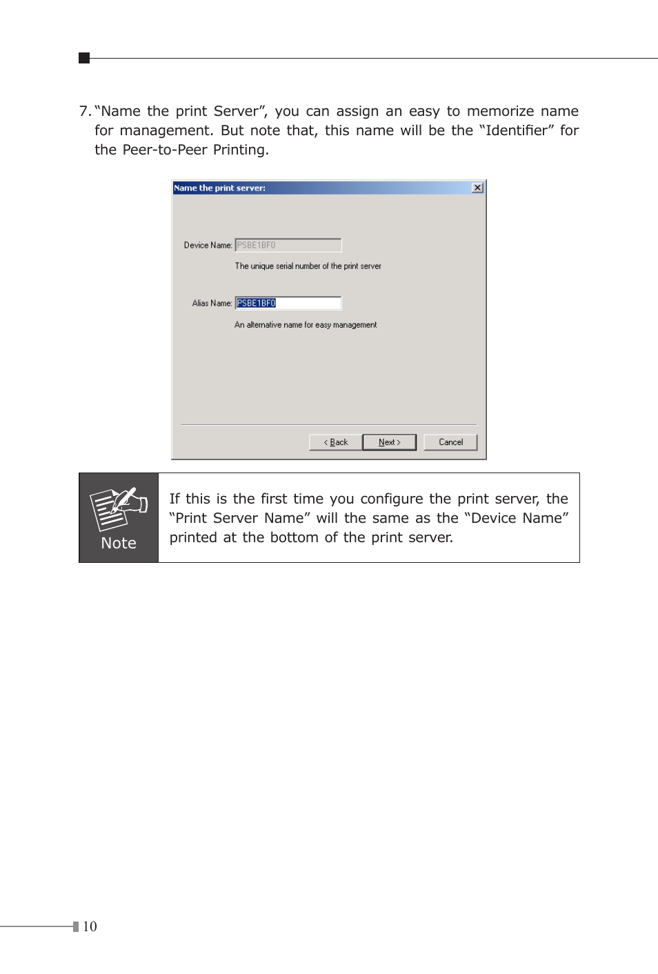 Planet Technology Multi-Port Fast Ethernet Print Server FPS-3121 User Manual | Page 10 / 12