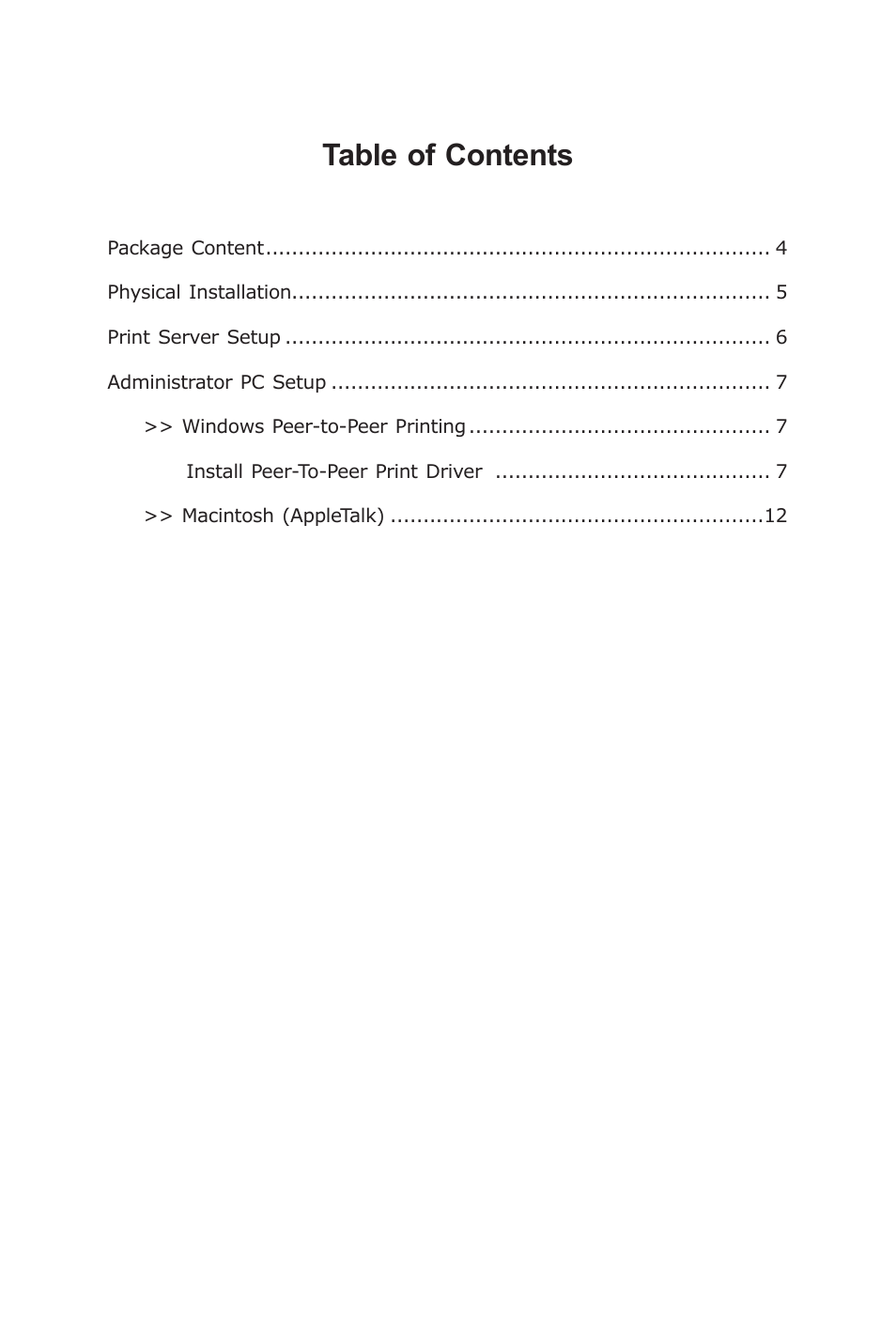 Planet Technology Multi-Port Fast Ethernet Print Server FPS-3121 User Manual | Page 2 / 12