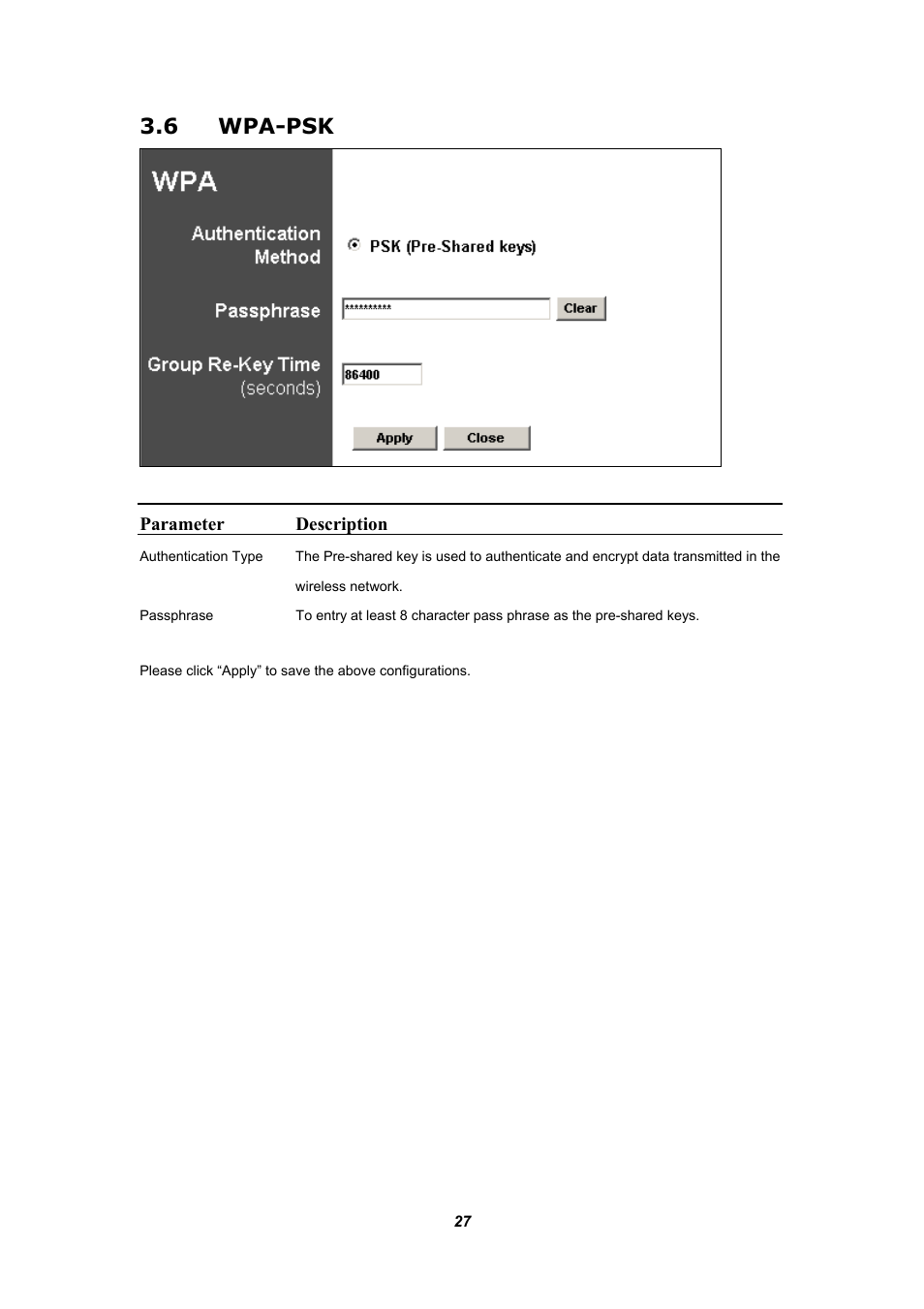 6 wpa-psk, Wpa-psk | Planet Technology WAP-4030A User Manual | Page 27 / 28