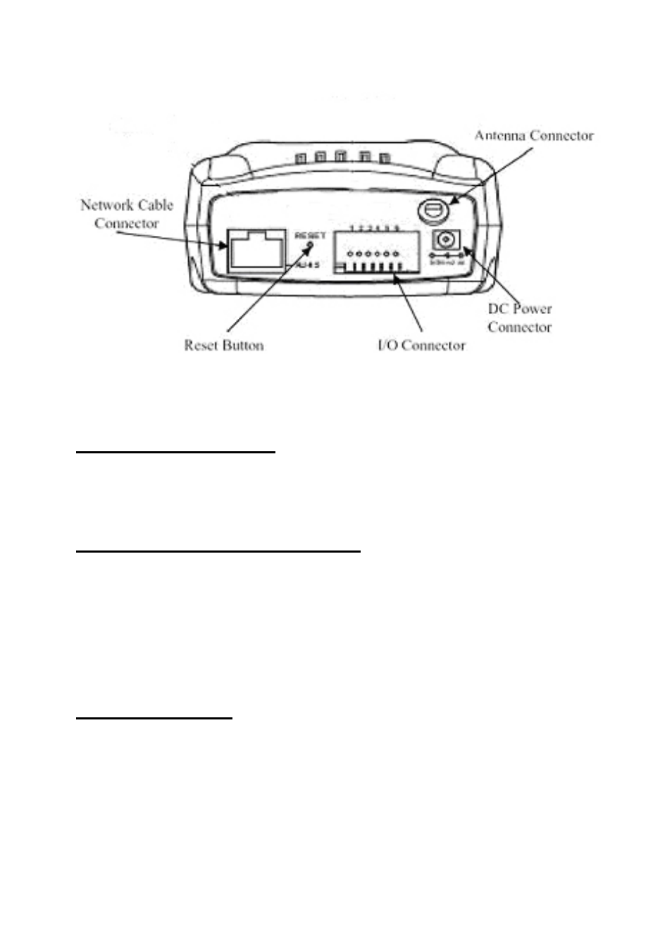 External antenna, Network cable connector, Reset button | Planet Technology Internet Camera ICA-110W User Manual | Page 14 / 108