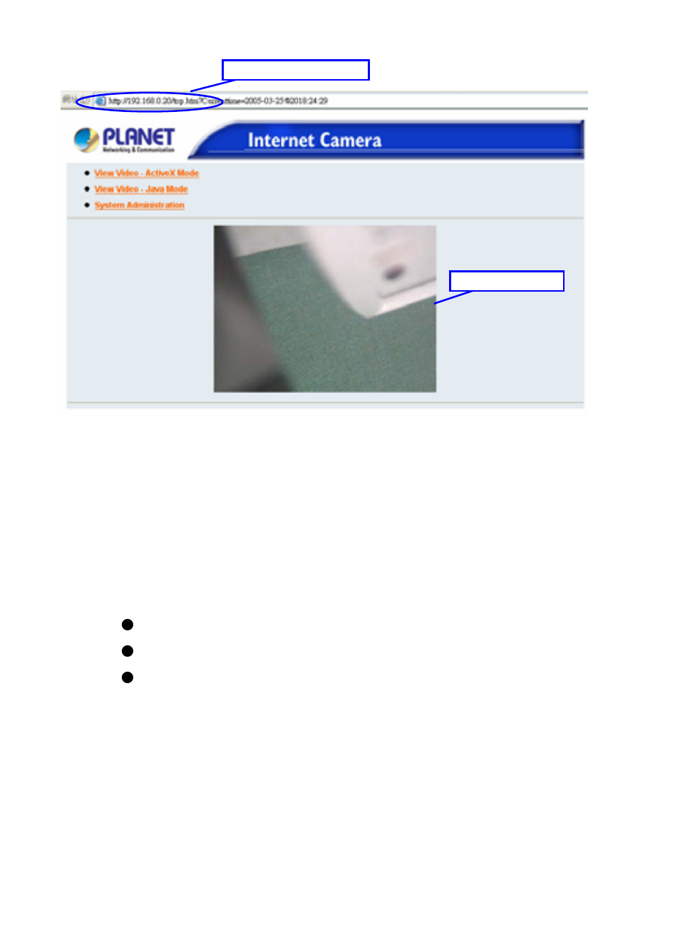 Welcome screen of the configuration utility | Planet Technology Internet Camera ICA-110W User Manual | Page 26 / 108