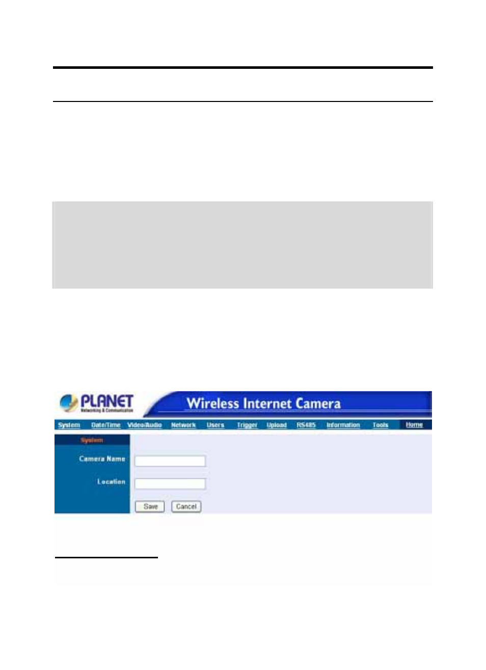 System administration, System, Camera name | Ystem, Dministration | Planet Technology Internet Camera ICA-110W User Manual | Page 27 / 108