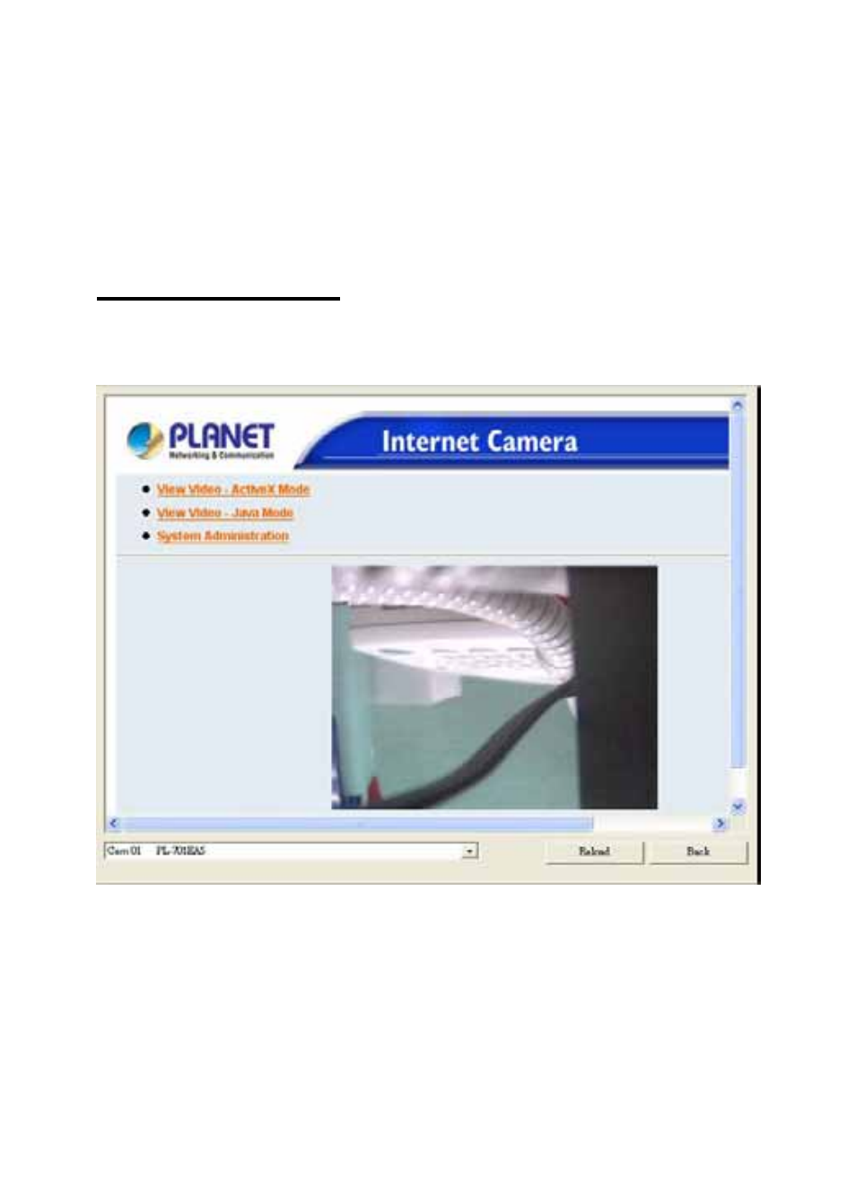 Camera configuration, Web configuration | Planet Technology Internet Camera ICA-110W User Manual | Page 68 / 108