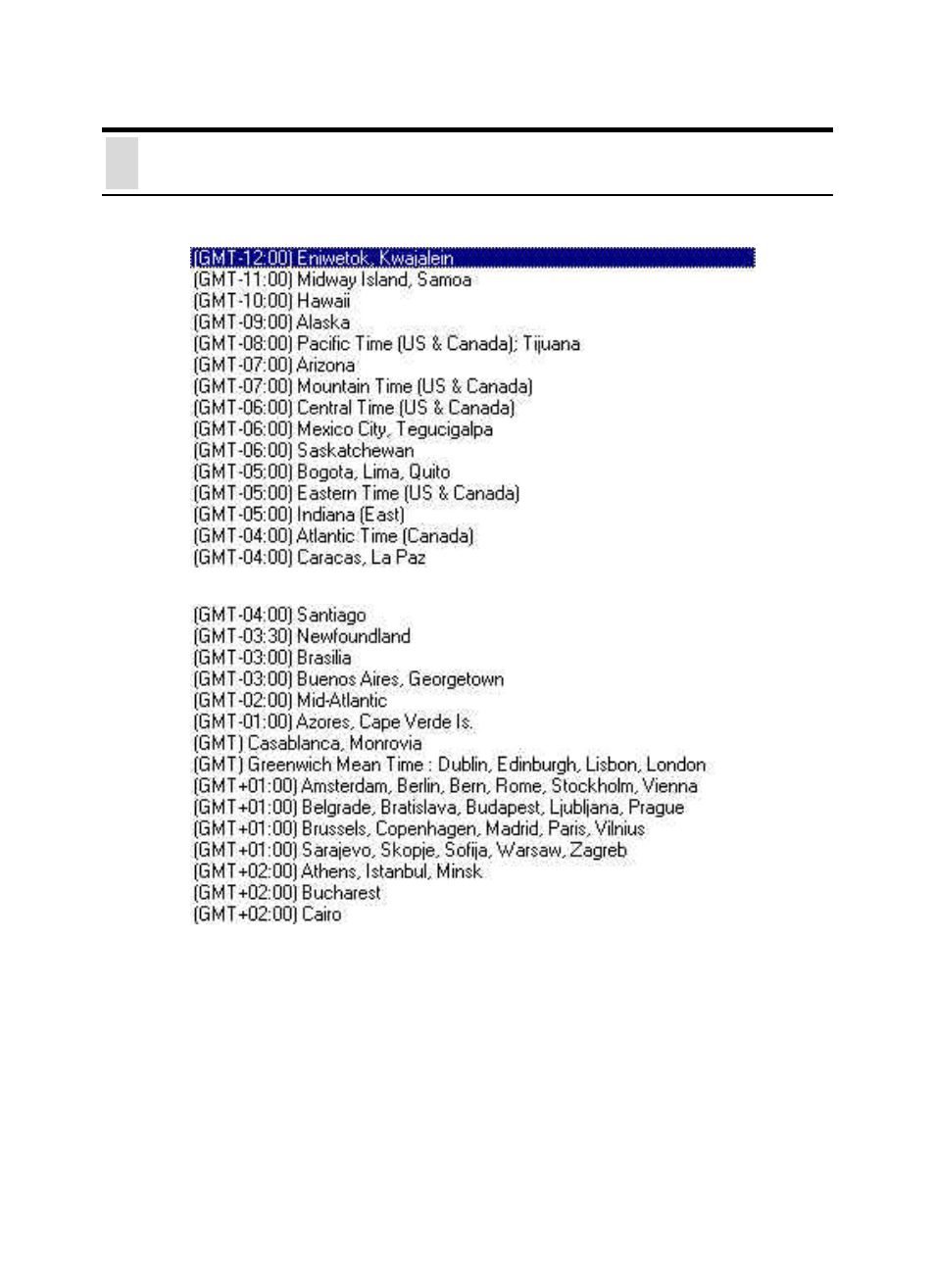 D time zone table, Able | Planet Technology Internet Camera ICA-110W User Manual | Page 90 / 108