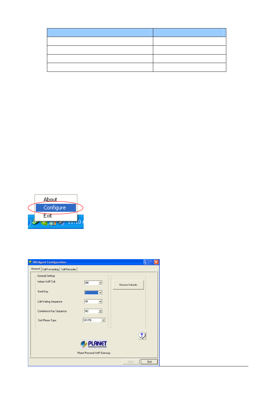 12 changing the default settings | Planet Technology SKG-300 User Manual | Page 31 / 36