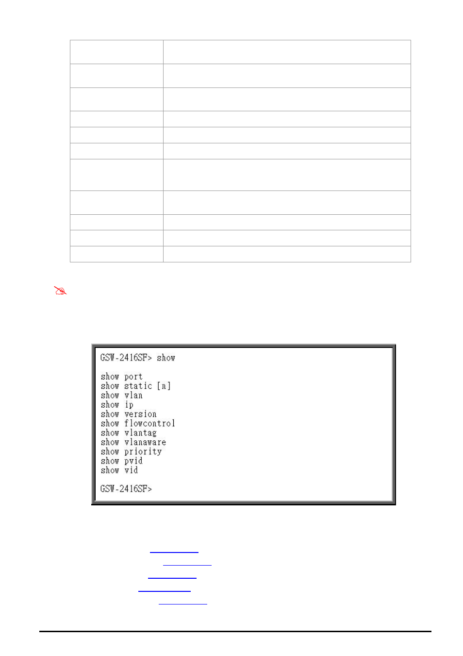 2 show command | Planet Technology GSW-2416SF User Manual | Page 15 / 54