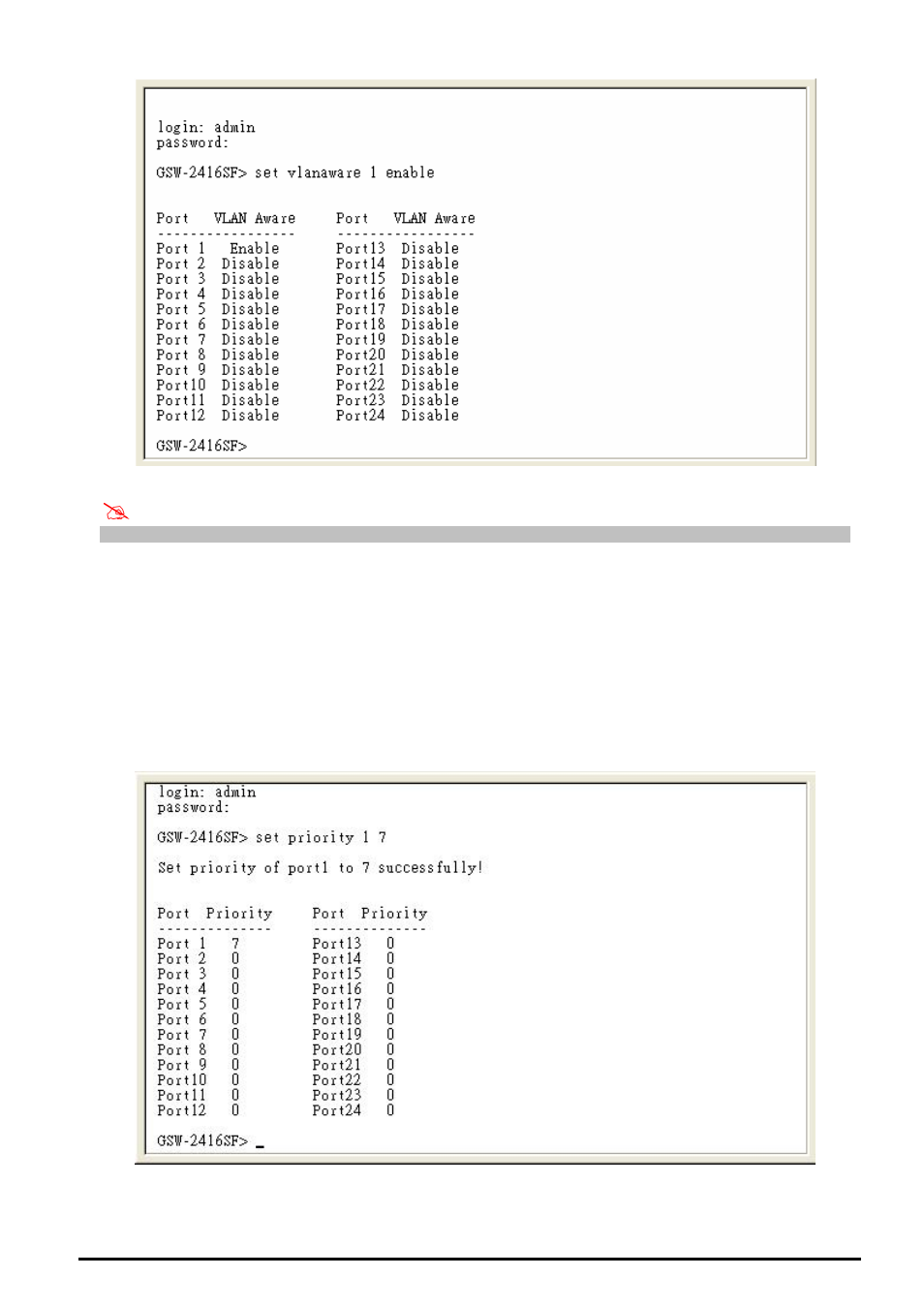 6 set priority | Planet Technology GSW-2416SF User Manual | Page 26 / 54