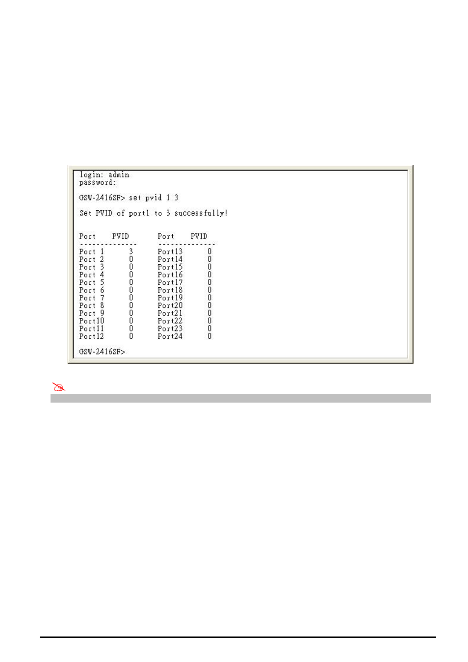 7 set pvid, 8 set vid | Planet Technology GSW-2416SF User Manual | Page 27 / 54