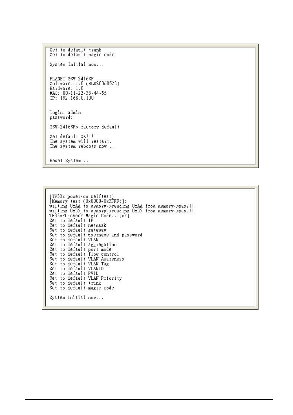 4 factory default | Planet Technology GSW-2416SF User Manual | Page 30 / 54