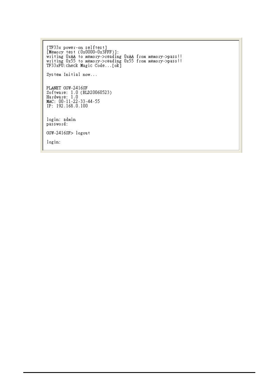 6 logout | Planet Technology GSW-2416SF User Manual | Page 32 / 54