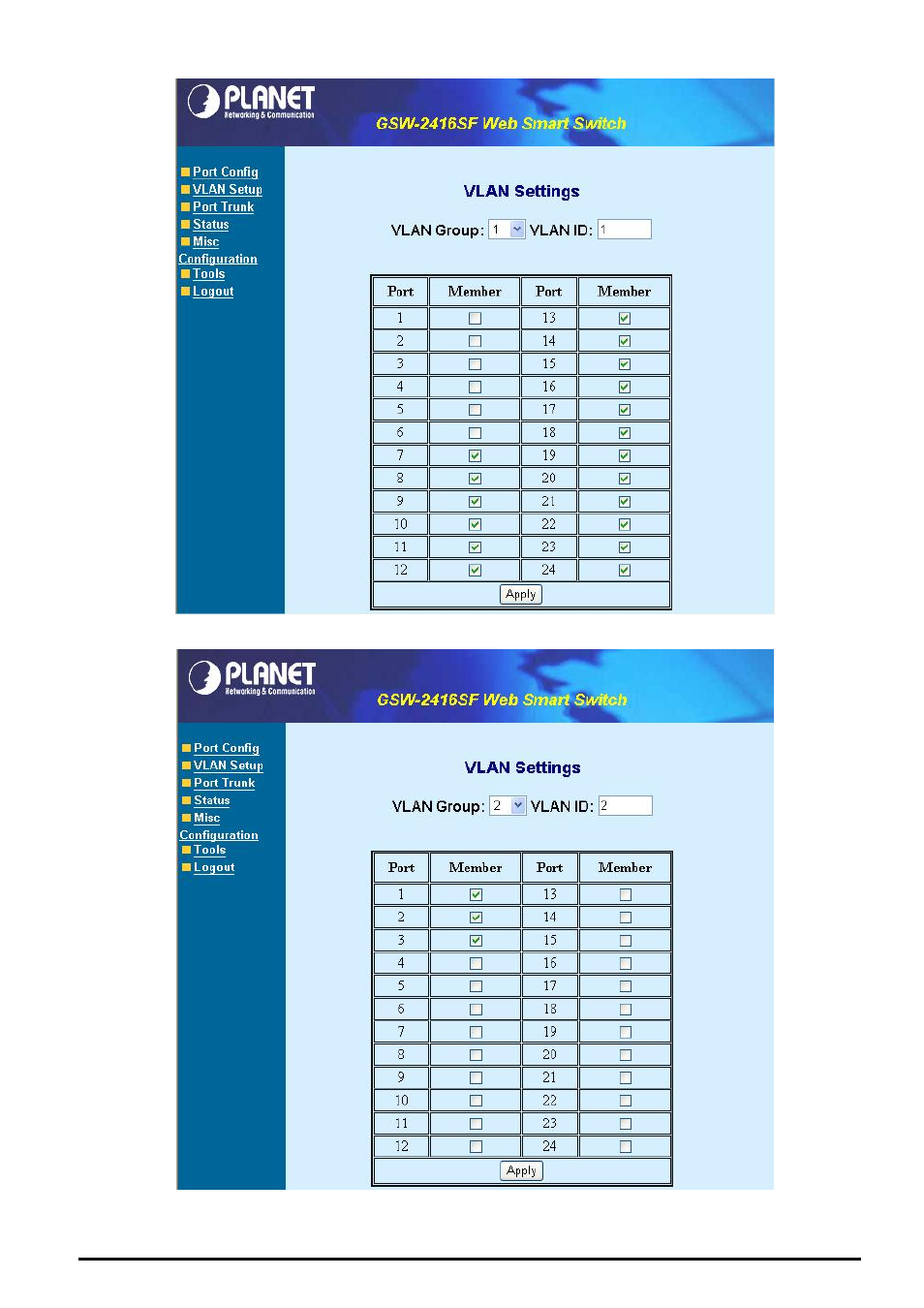 Planet Technology GSW-2416SF User Manual | Page 41 / 54