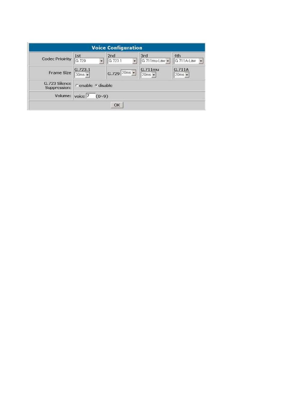 Voice setting | Planet Technology VIP-152T User Manual | Page 26 / 48