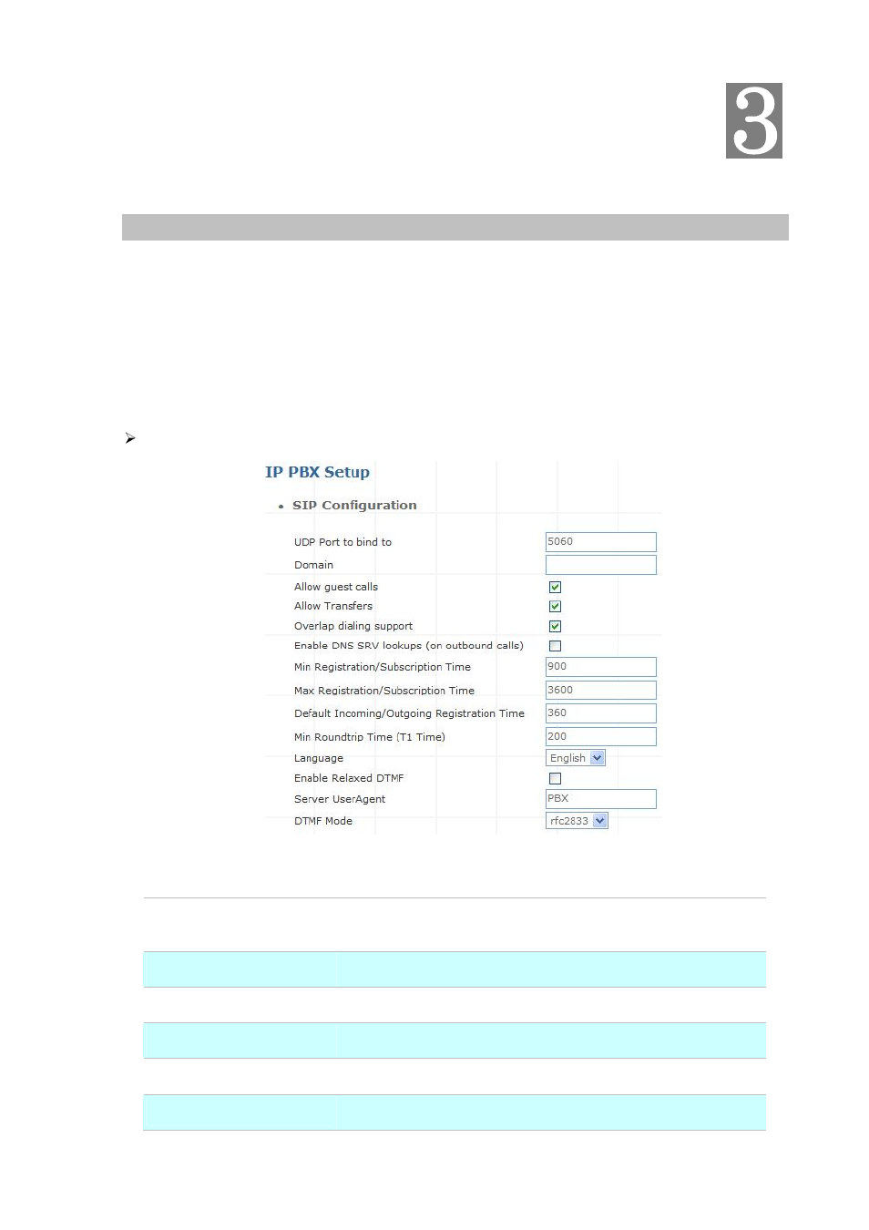 Chapter 3 ip pbx setup, Sip basic setting | Planet Technology Internet Telephony PBX System IPX-300 Series User Manual | Page 16 / 68