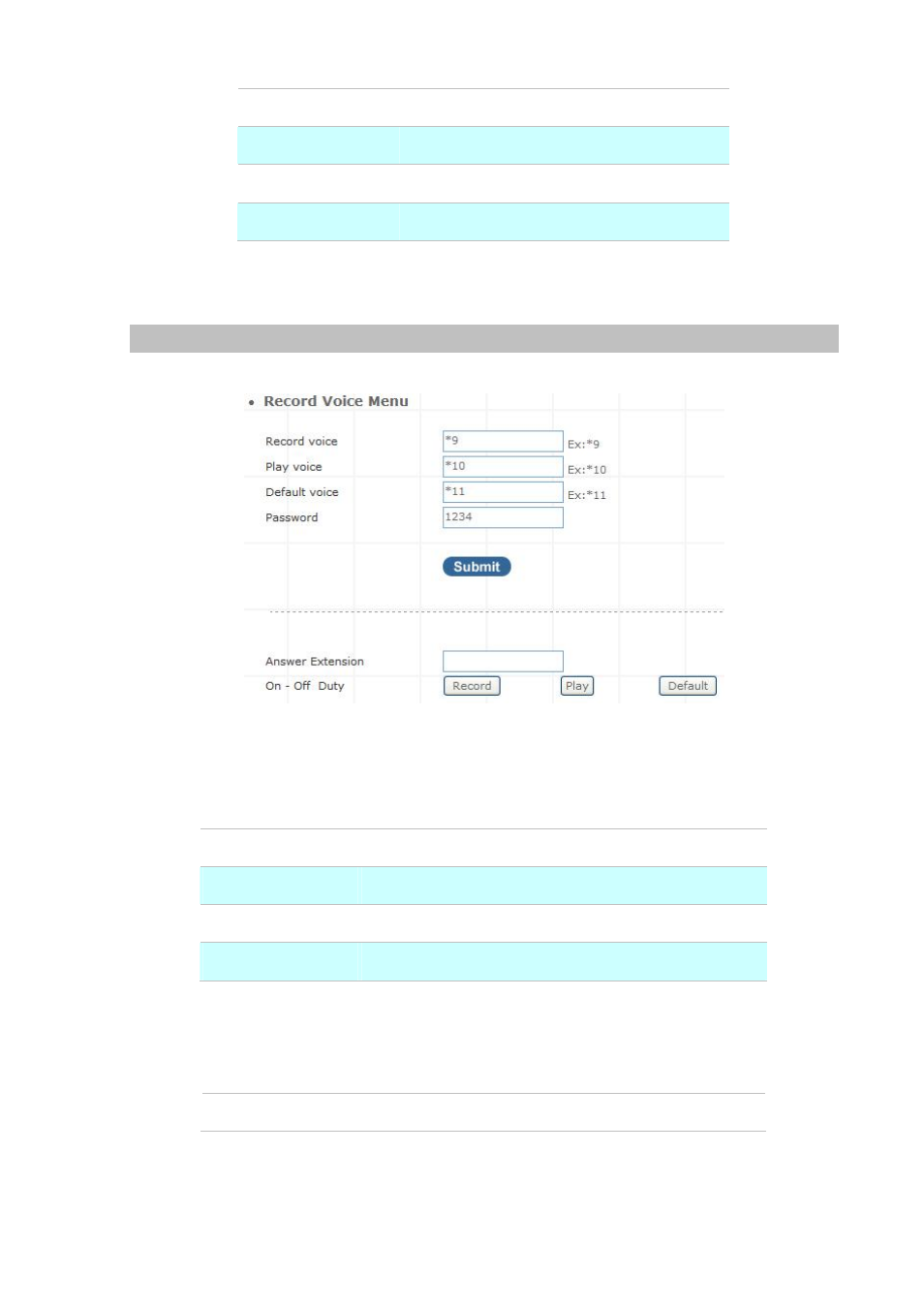 Record voice menu | Planet Technology Internet Telephony PBX System IPX-300 Series User Manual | Page 23 / 68