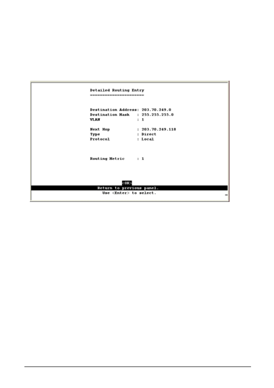 1 displaying detailed routing information | Planet Technology WGS3-2620 User Manual | Page 123 / 267