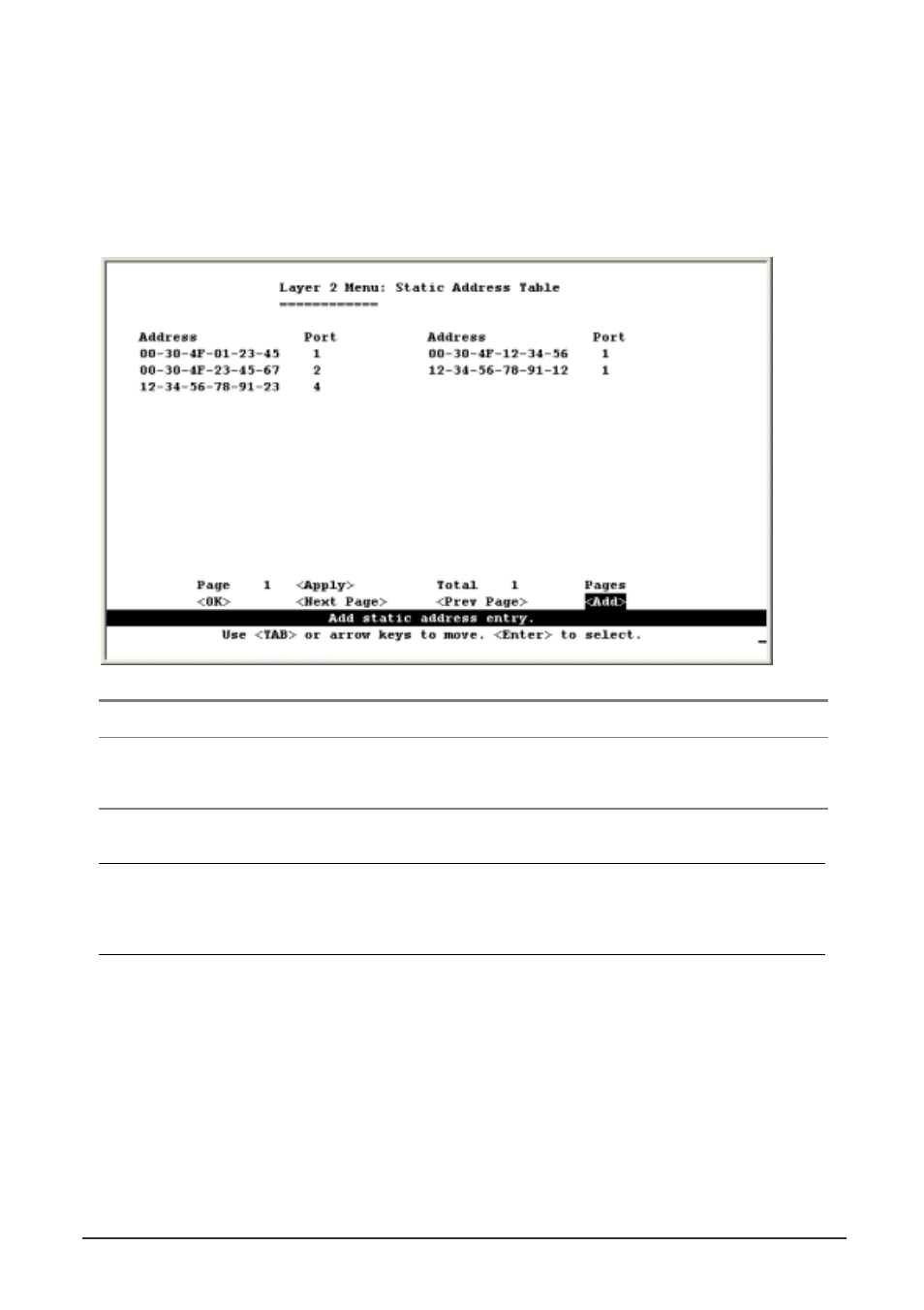 4 configuring the static unicast address table | Planet Technology WGS3-2620 User Manual | Page 52 / 267