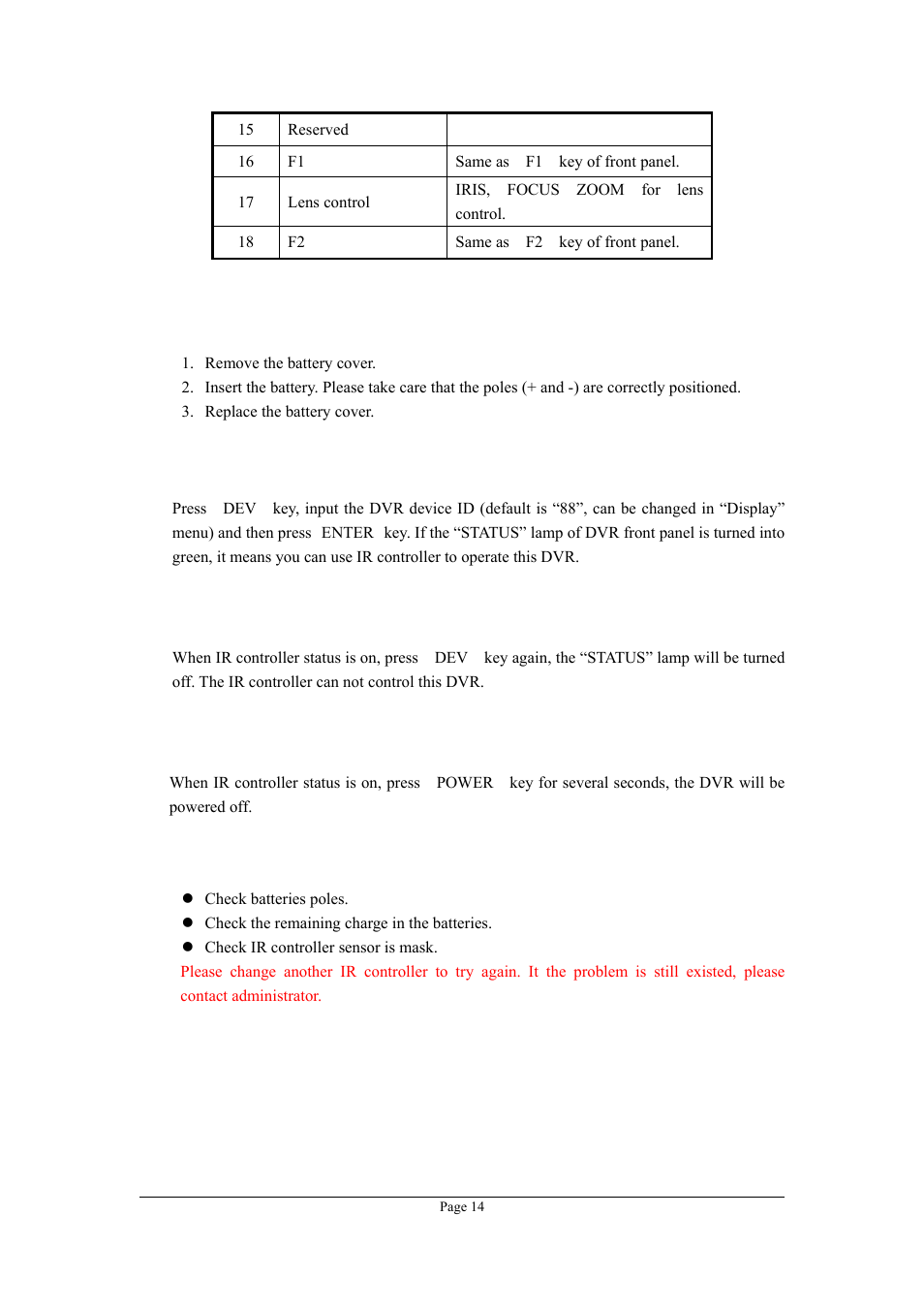 Planet Technology DVR-1670 User Manual | Page 14 / 99