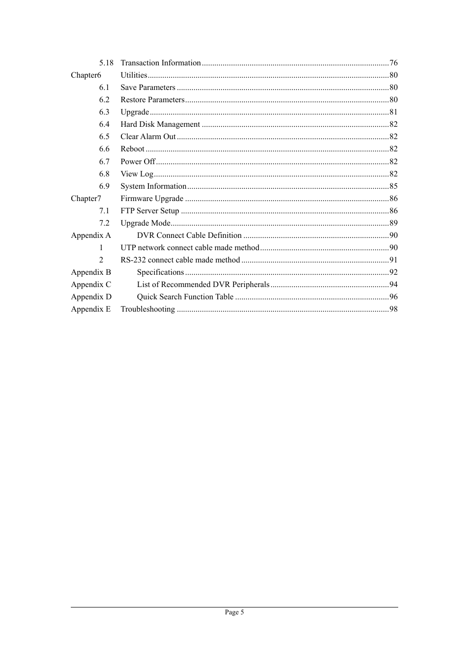 Planet Technology DVR-1670 User Manual | Page 5 / 99