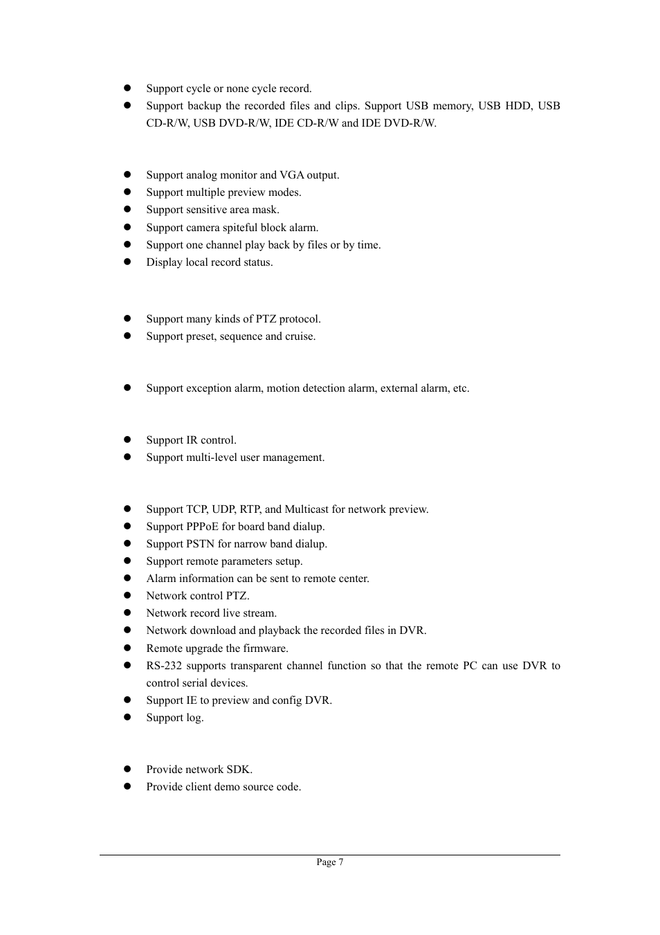 Planet Technology DVR-1670 User Manual | Page 7 / 99