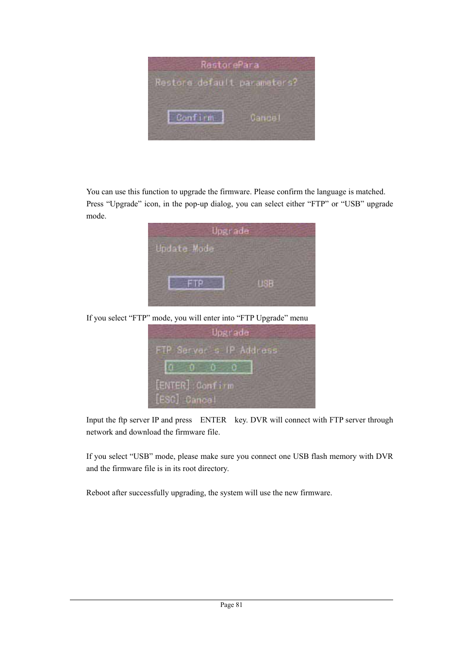 3 upgrade, Upgrade | Planet Technology DVR-1670 User Manual | Page 81 / 99